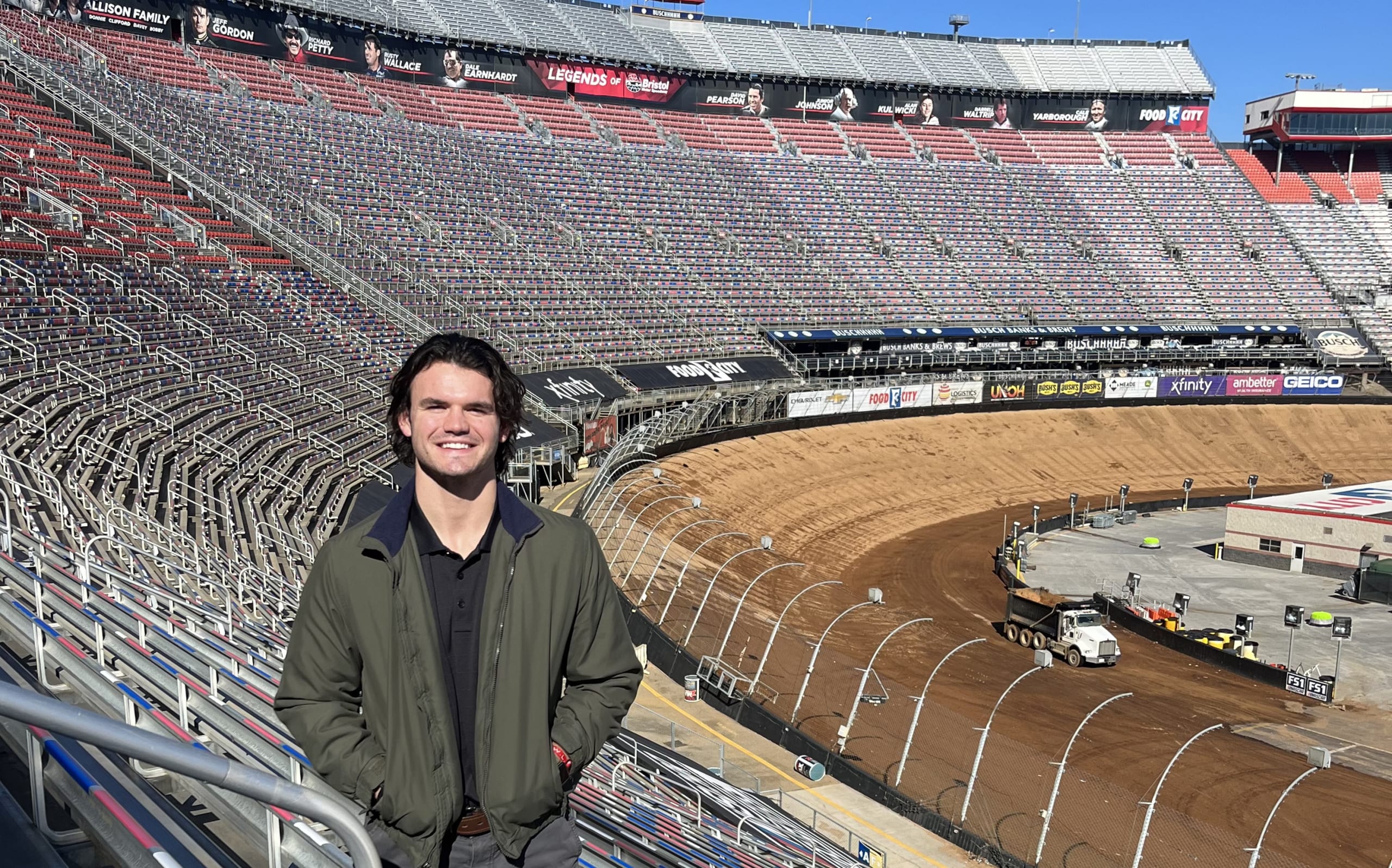 S. Greer at his internship at Bristol Motor Speedway